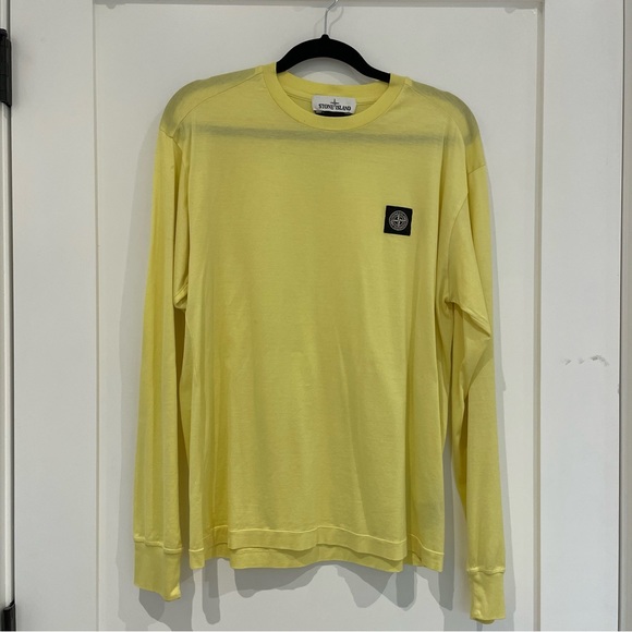 Stone Island Yellow Long Sleeve Shirt - Picture 1 of 3
